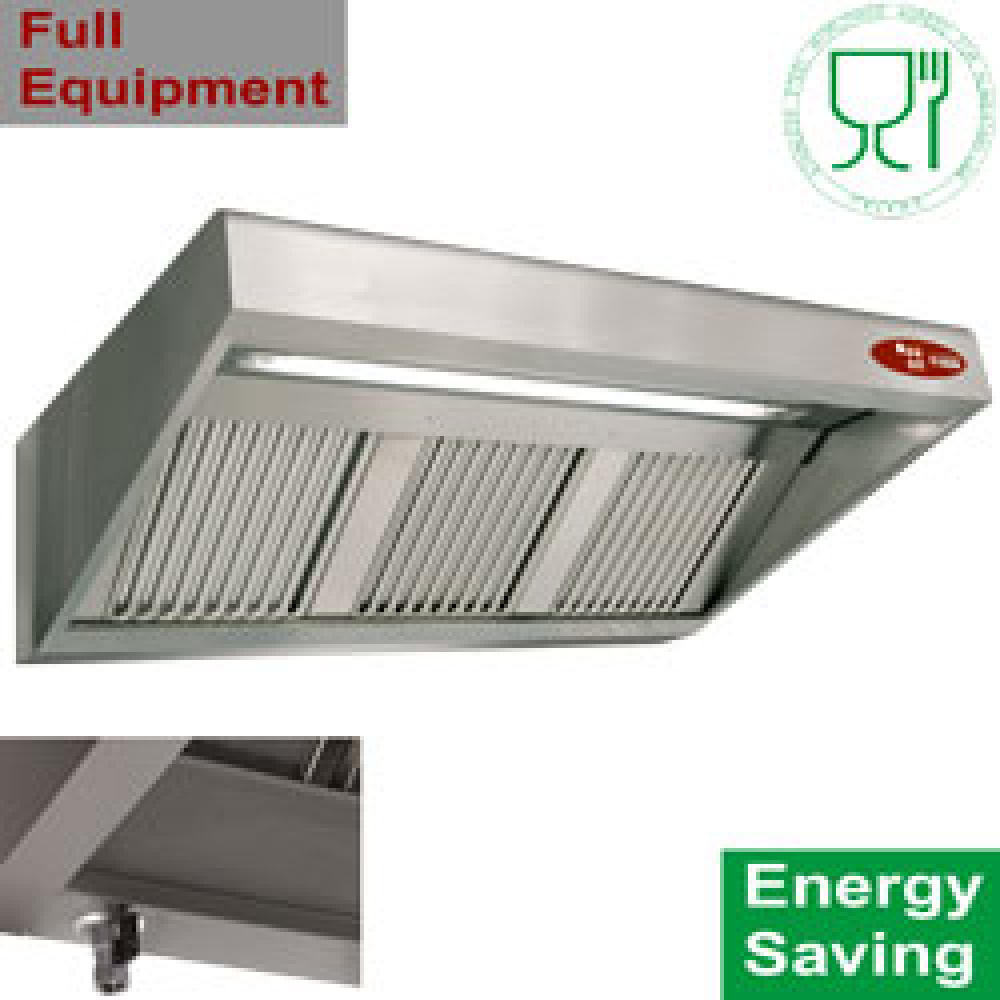 Campana completa, 7/7 - 1260 m3/h, 125 Pa 3x filtros labhy