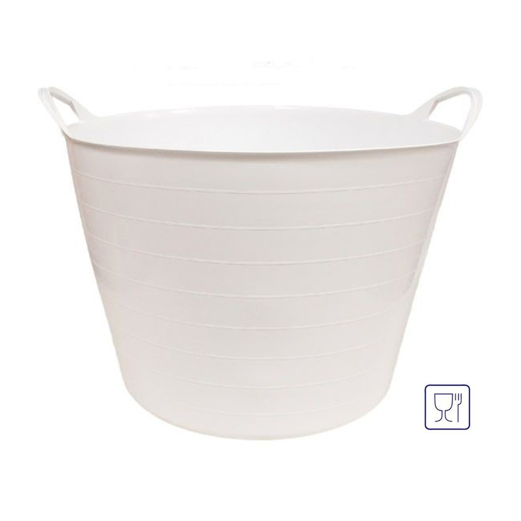 CAPAZO 42L USO ALIMENTARIO PLASTICO BCO.