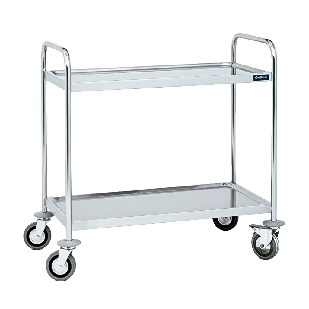 CARRO SERV 2 BAND SOLDADO INOX 895X595X960