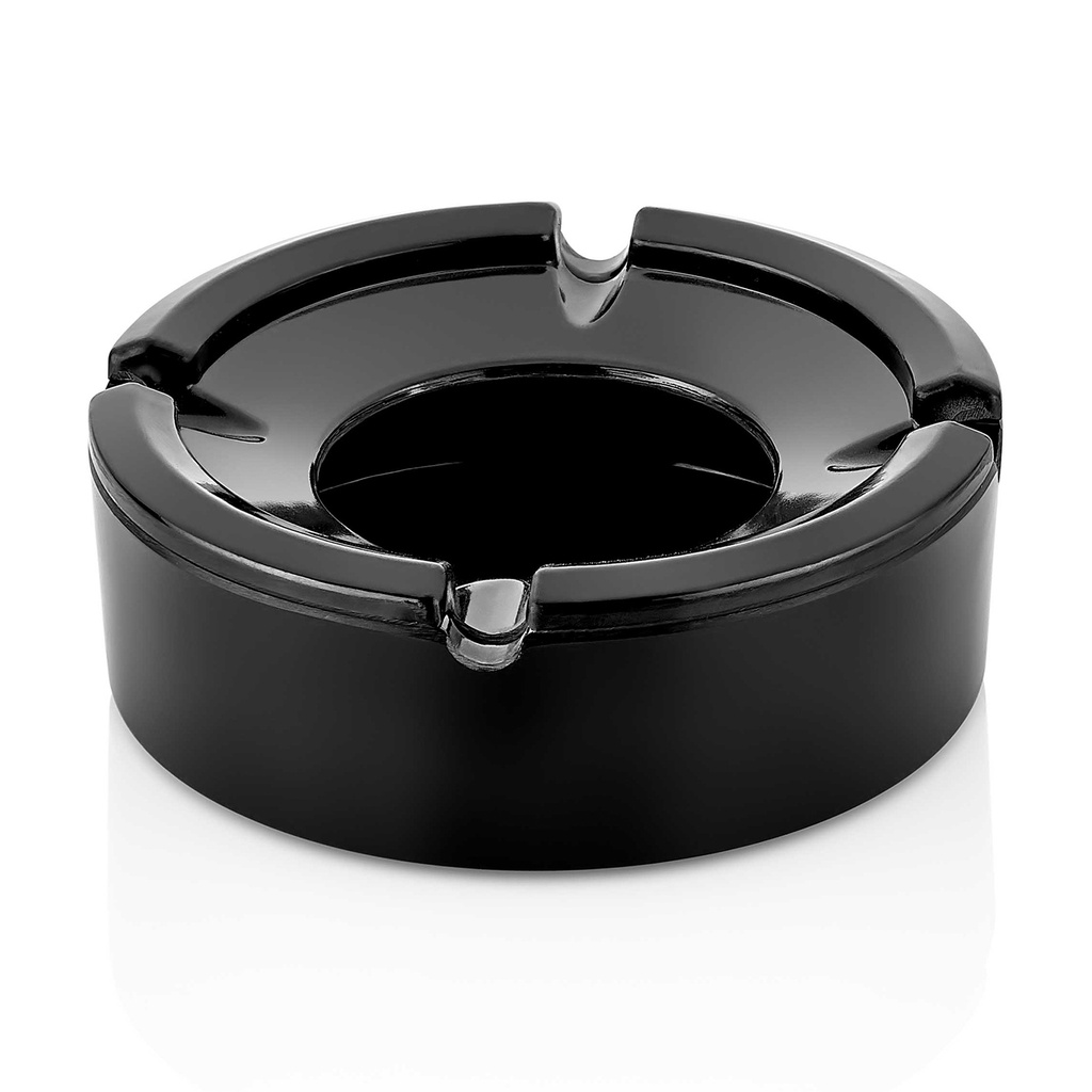 CENICERO AGUA 10CM MELAMINA NEGRO