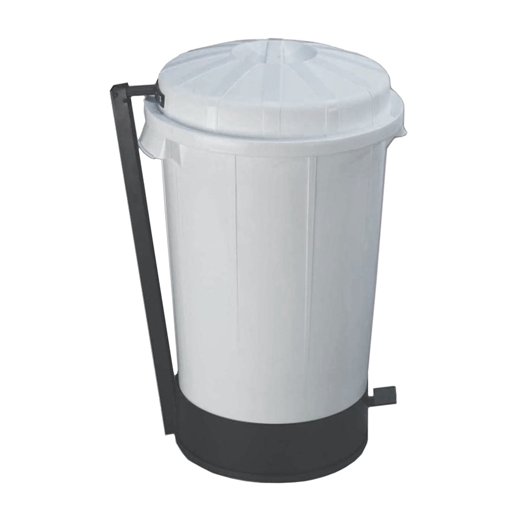 CUBO GOLIAT 95L. BLANCO CON PEDAL