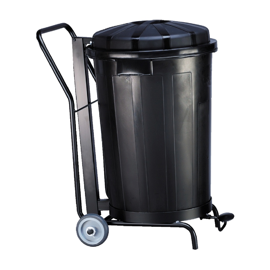 CUBO GOLIAT 95L. NEGRO C/RUEDAS Y PEDAL
