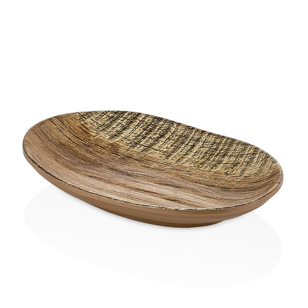 FUENTE OVAL 18X11,5X3 MELAMINA 27018 SIERRA ()