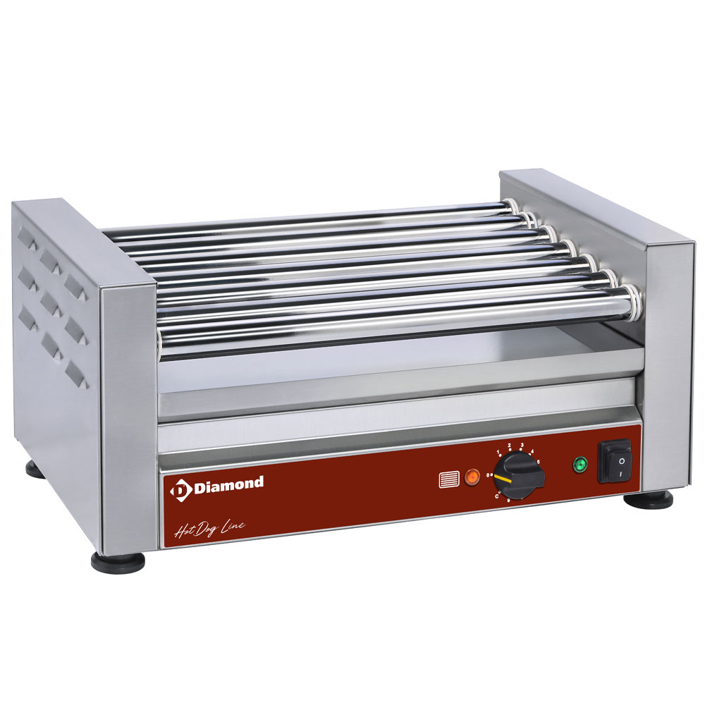 Parrilla para salchichas de 7 rodillos