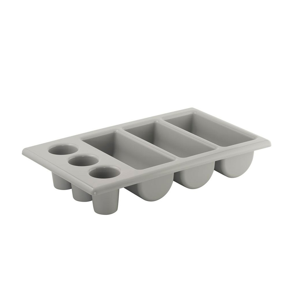 GN 1/1 PORTACUBIERTOS PLASTICO 6COMP