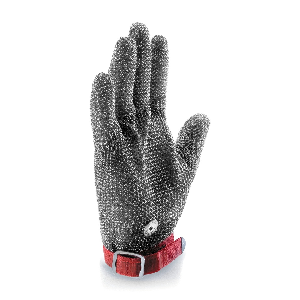 GUANTE CARNICERO INOX MED (BANDA ROJA)