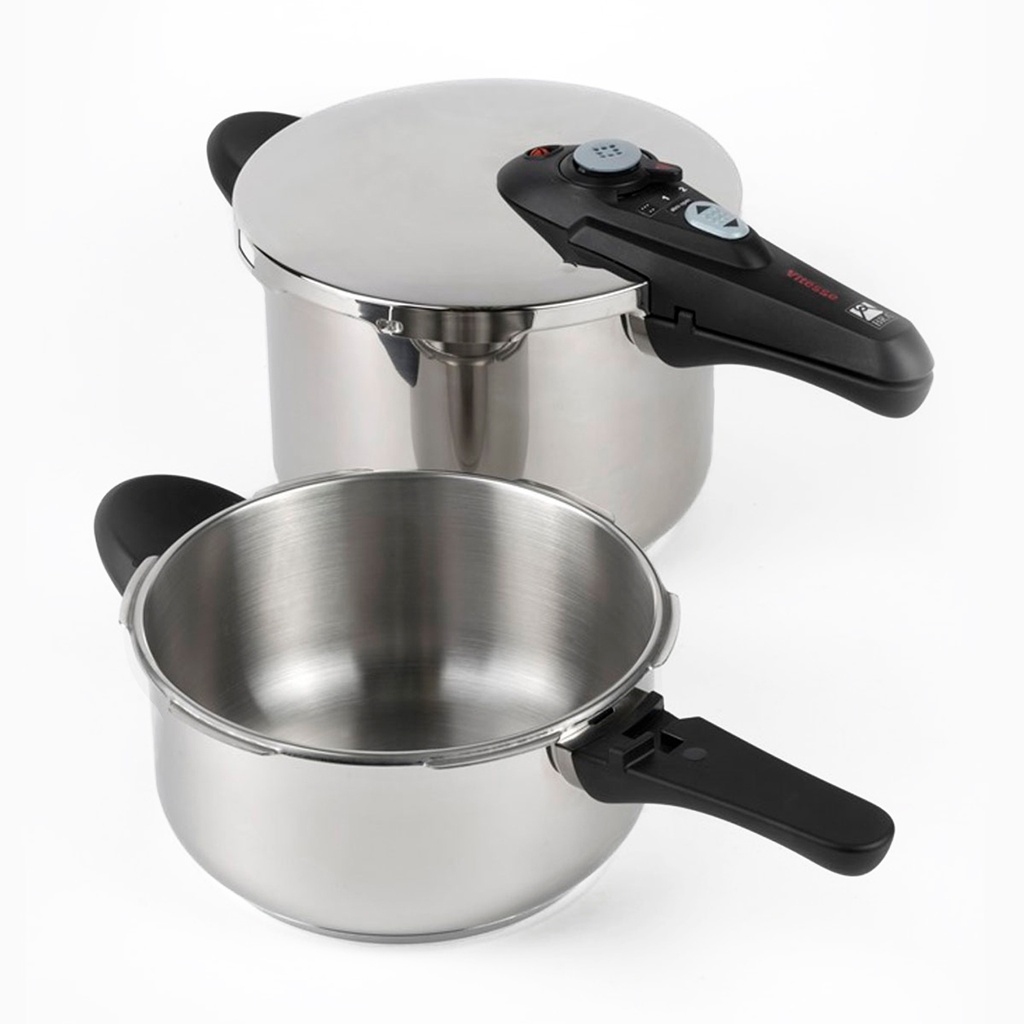 OLLA SUPER RAPIDA SET DUO 4 Y 7L INOX BRA