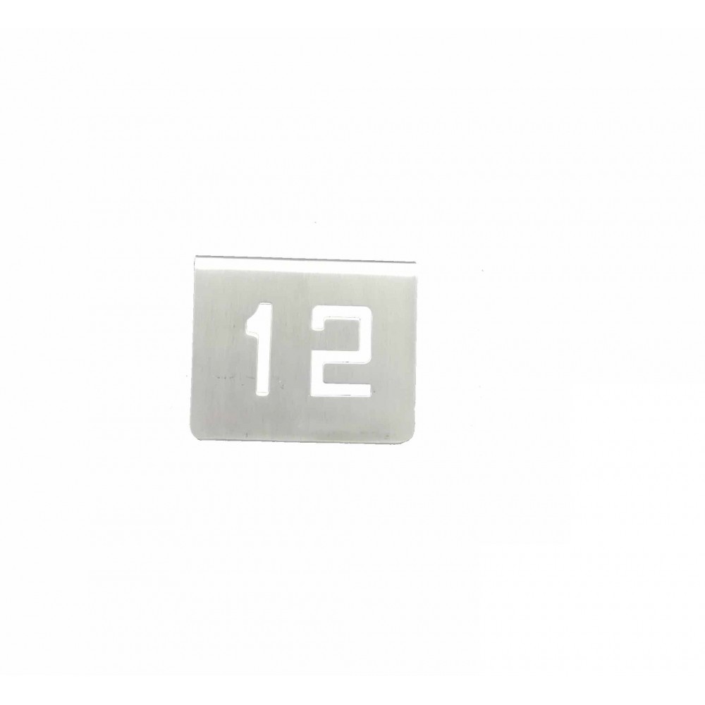 ZZ NUMERO MESA INOX Nº 12