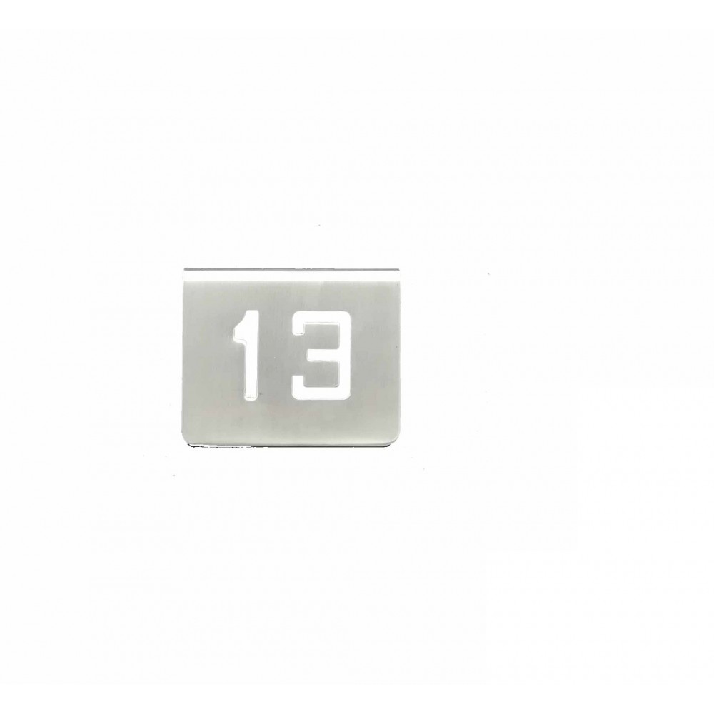 ZZ NUMERO MESA INOX Nº 13