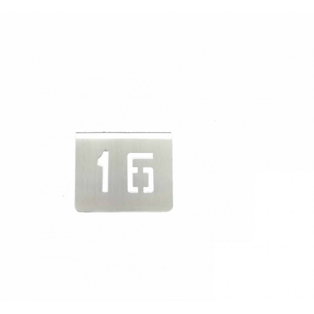 ZZ NUMERO MESA INOX Nº 16
