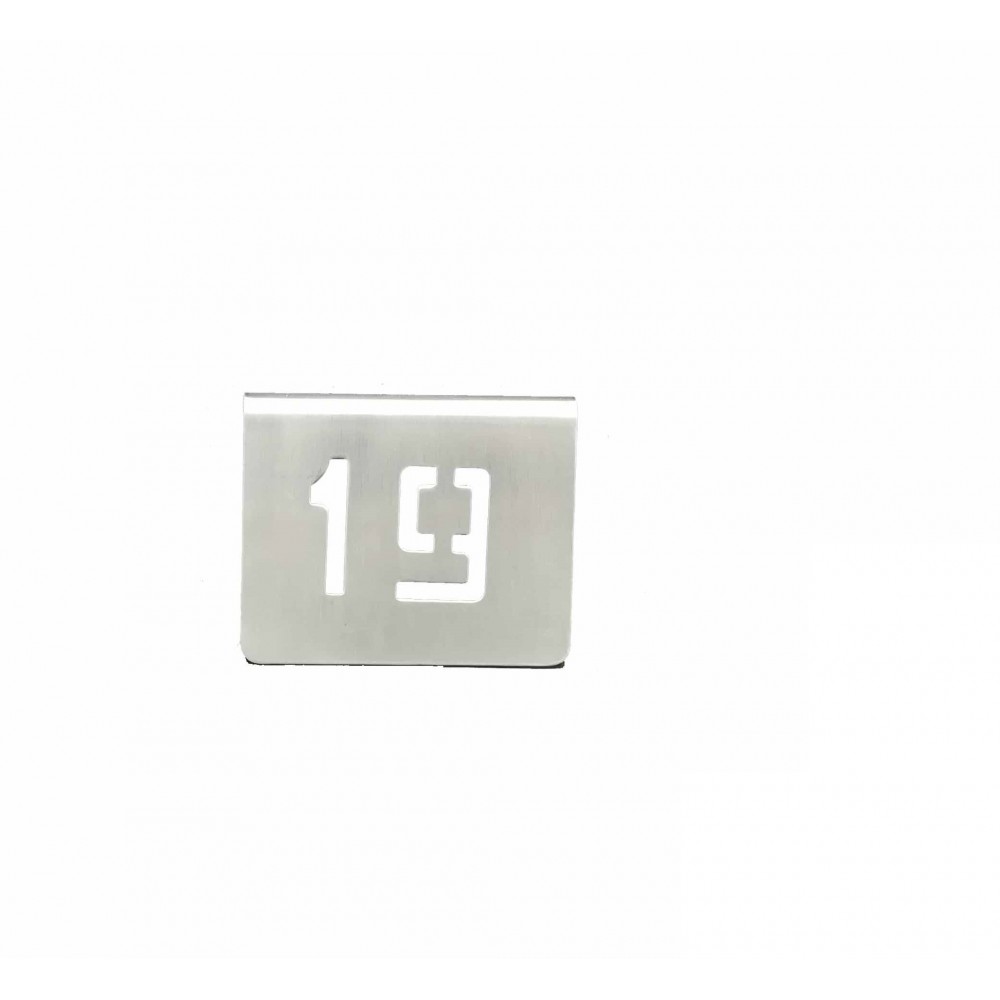 ZZ NUMERO MESA INOX Nº 19