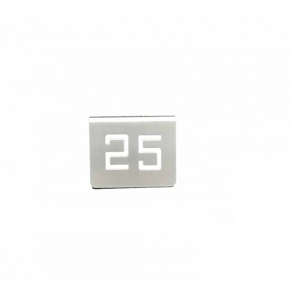 ZZ NUMERO MESA INOX Nº 25