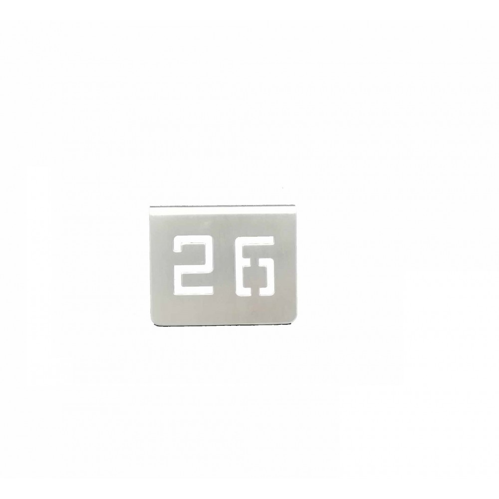 ZZ NUMERO MESA INOX Nº 26
