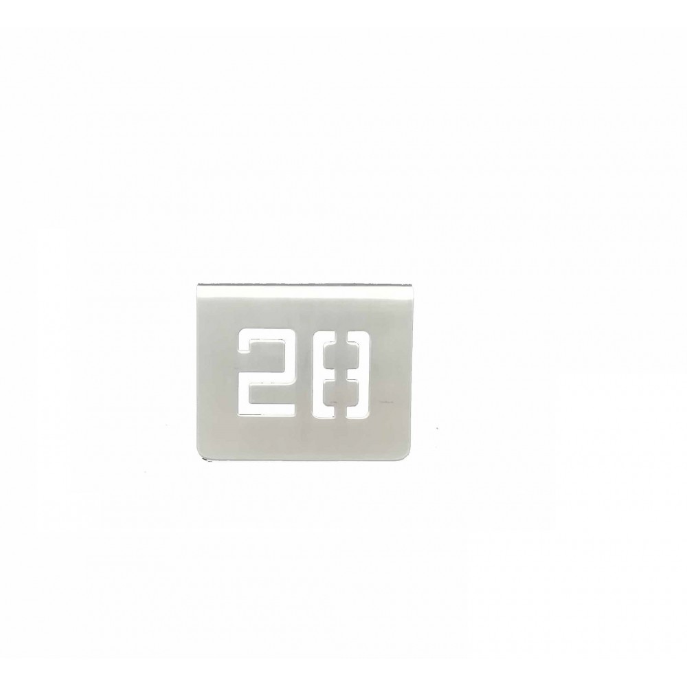ZZ NUMERO MESA INOX Nº 28