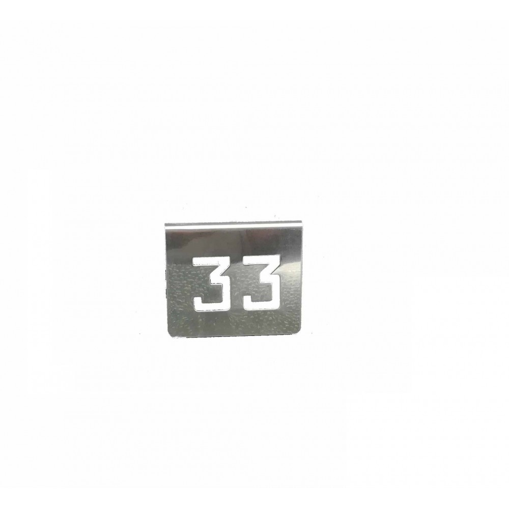 ZZ NUMERO MESA INOX Nº 33