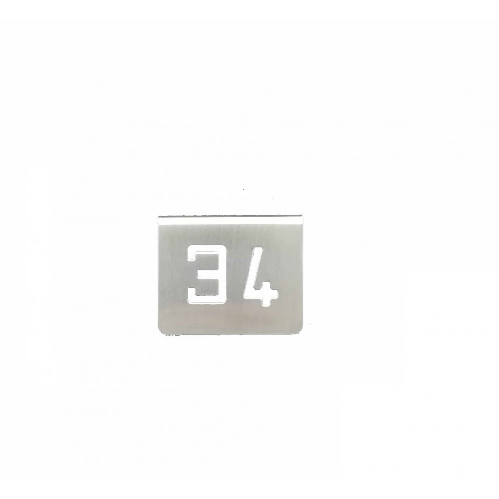 ZZ NUMERO MESA INOX Nº 34