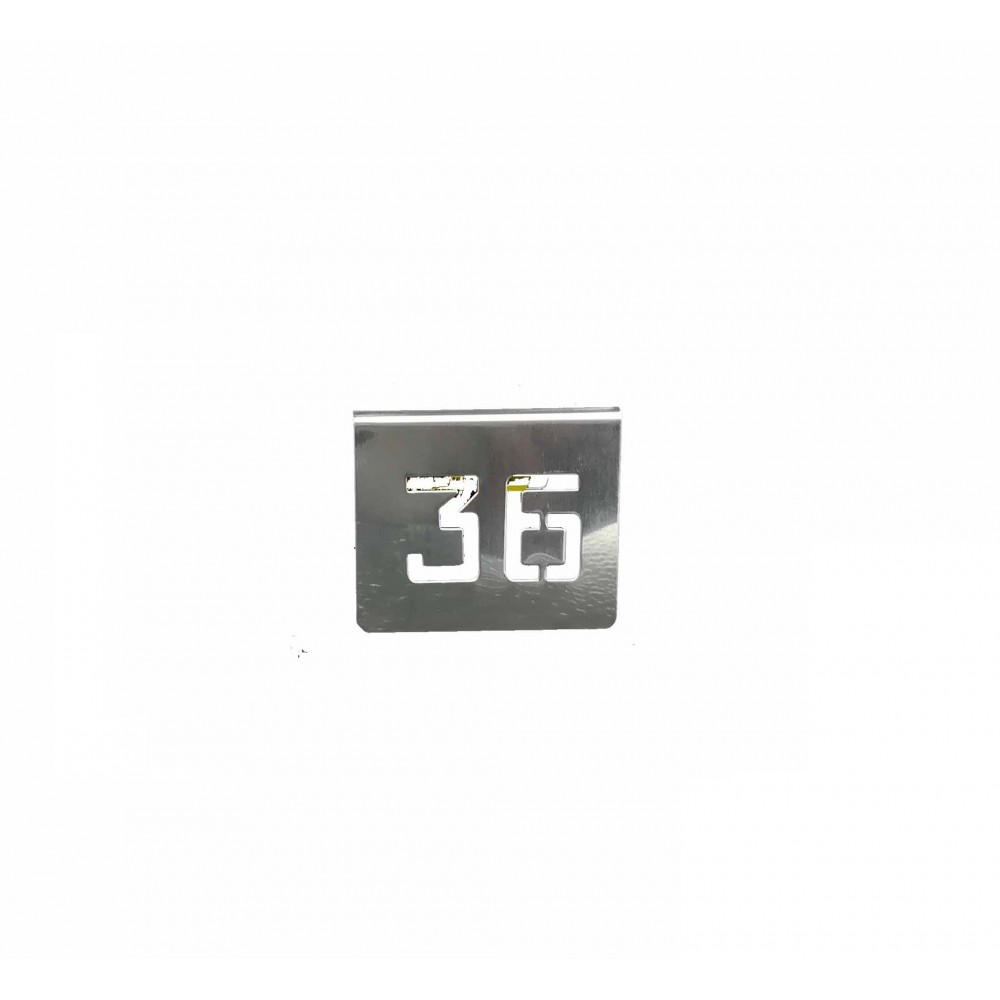 ZZ NUMERO MESA INOX Nº 36
