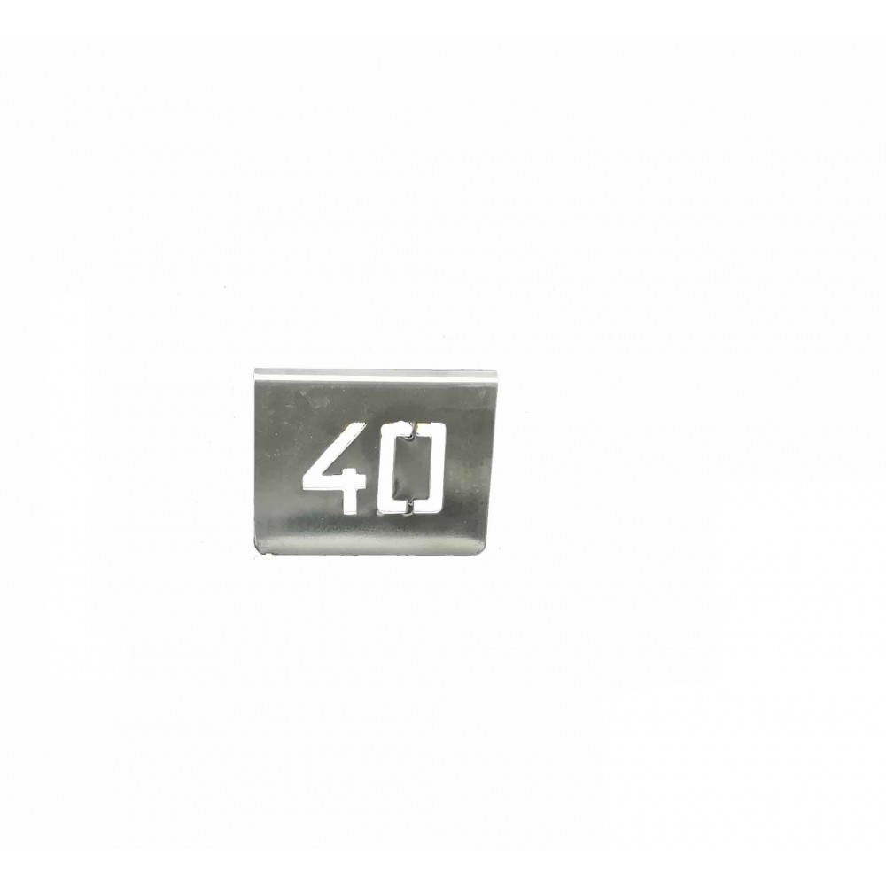 ZZ NUMERO MESA INOX Nº 40