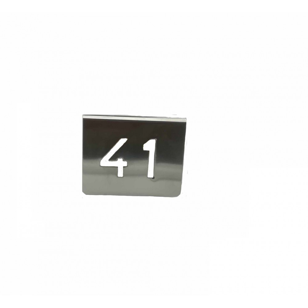 ZZ NUMERO MESA INOX Nº 41