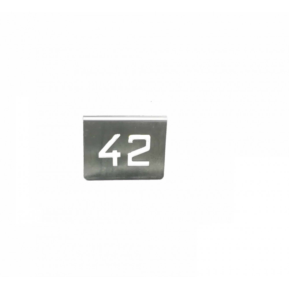 ZZ NUMERO MESA INOX Nº 42