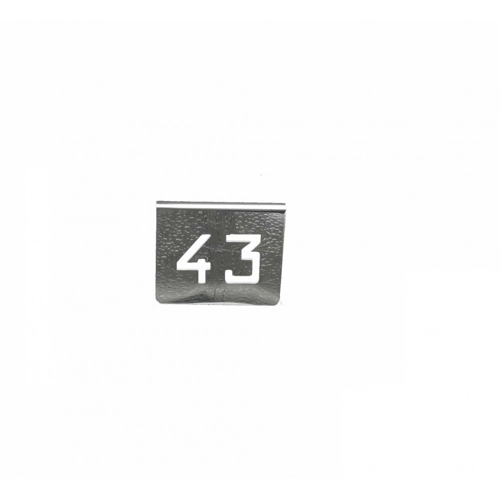ZZ NUMERO MESA INOX Nº 43