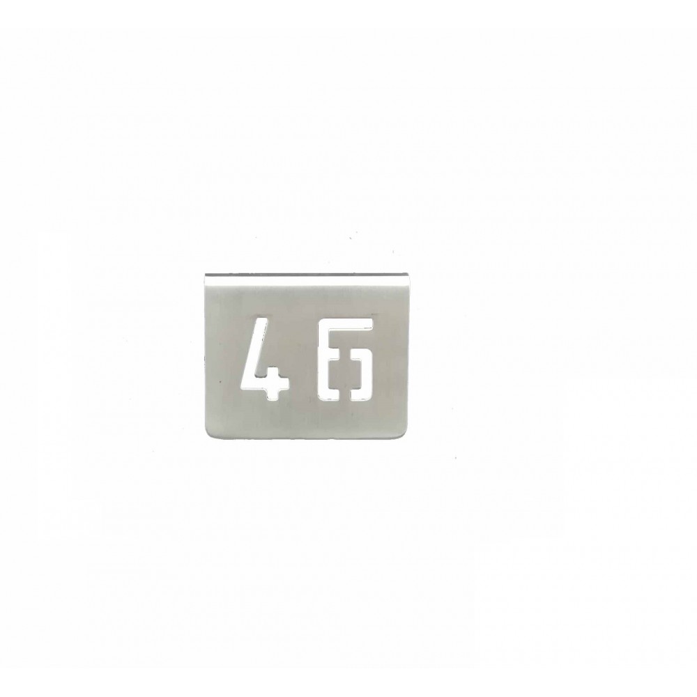 ZZ NUMERO MESA INOX Nº 46