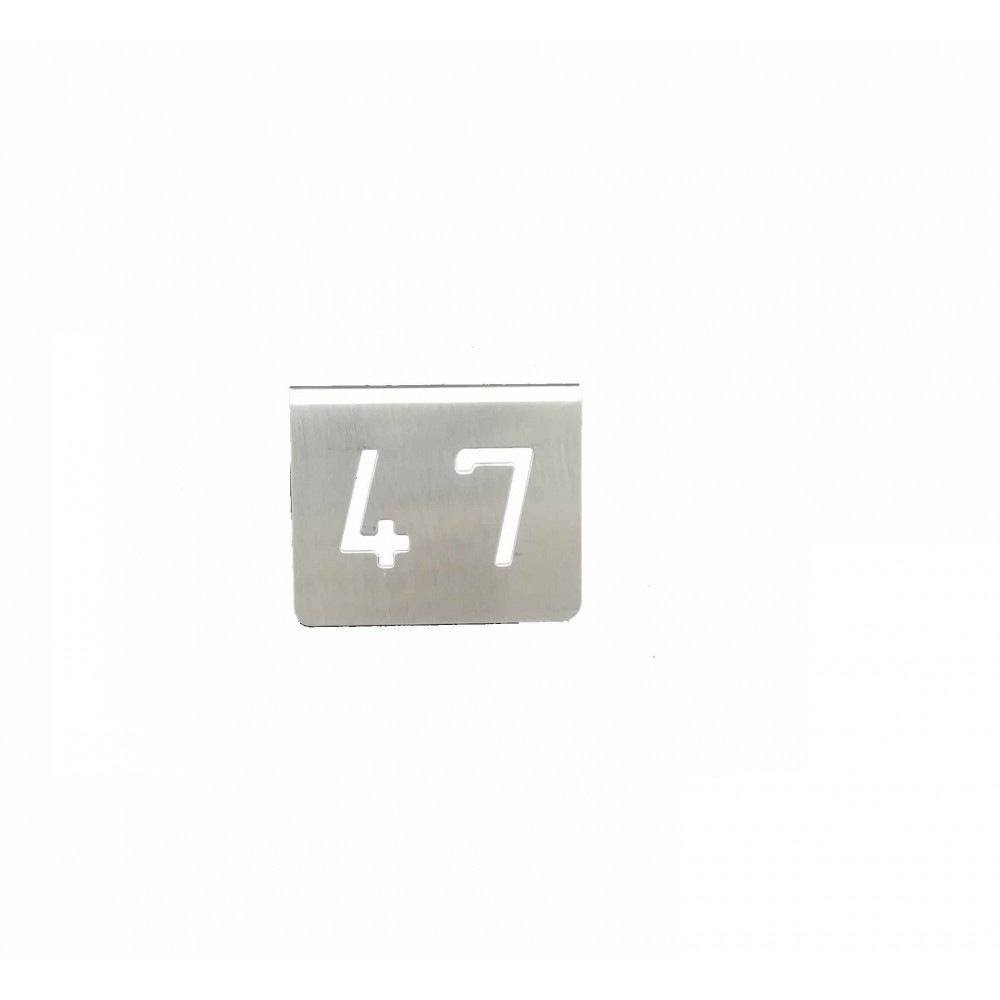 ZZ NUMERO MESA INOX Nº 47