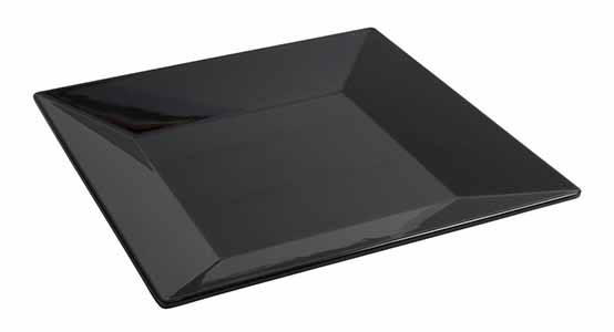 ZZ PLATO CUADRADO 27CM NEGRO