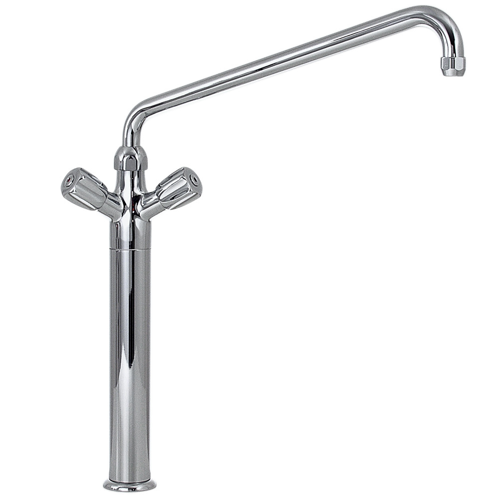 Colomna con grifo mezclador "gran caudal" "Heavy-Duty" (salida MONO)