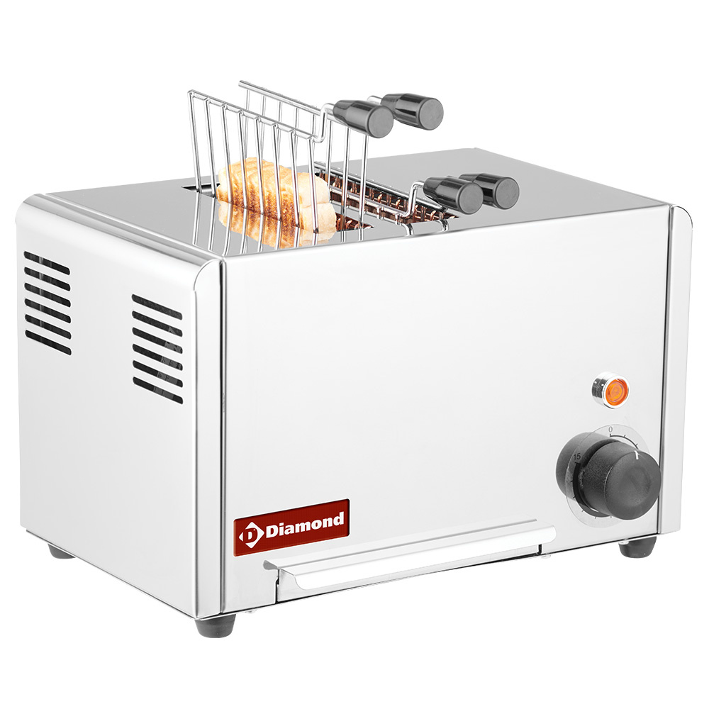 Tostador de pan eléctrico (croque-monsieur), 2 piezas - Acero inoxidable.