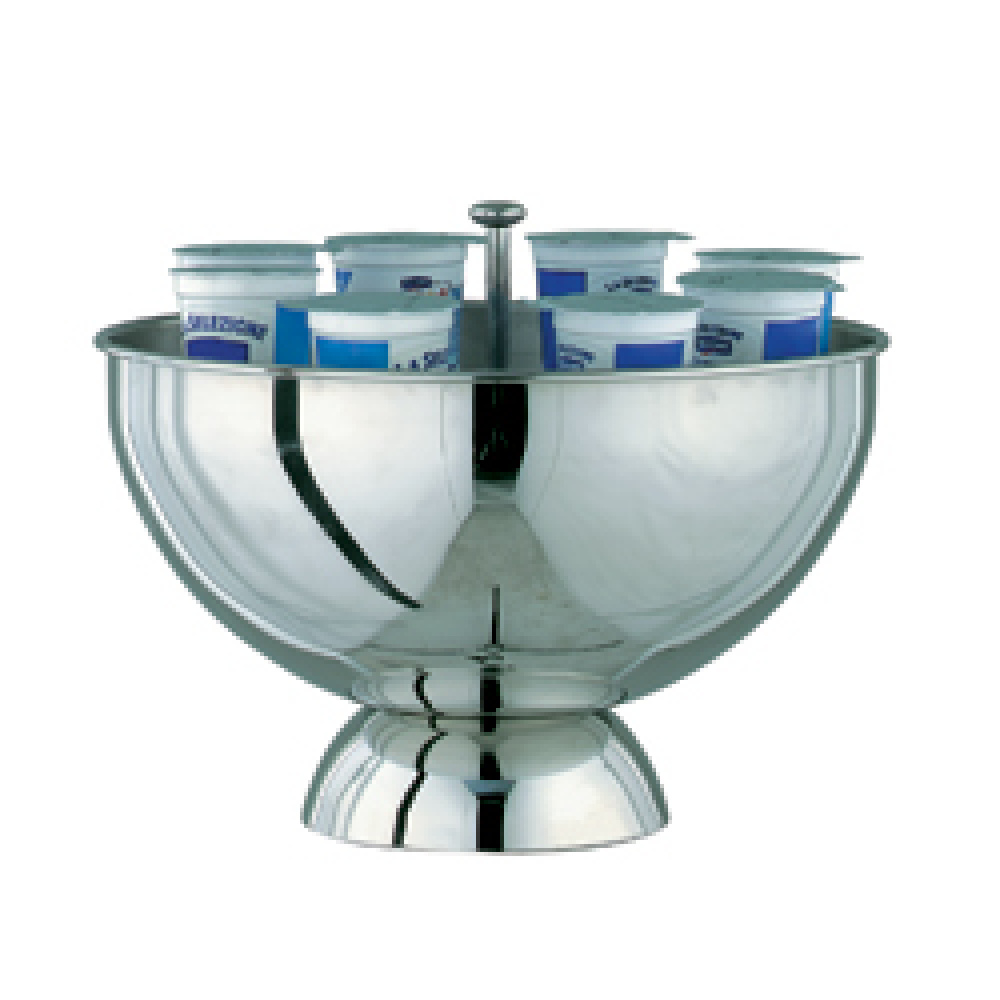 Porta yogur inox, "refrigerado x hielos"