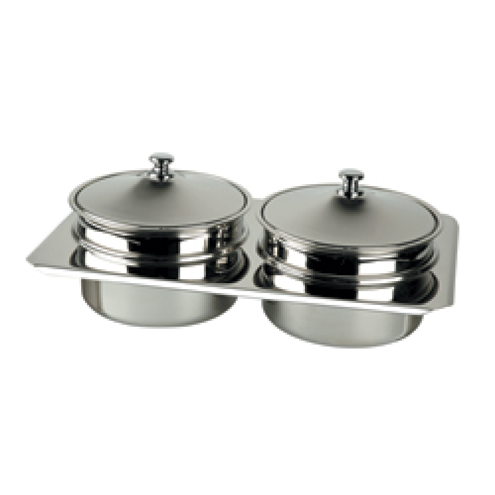 Set 2 tazones acero inoxidable Ø 240 mm, con tapa para DA/RR11