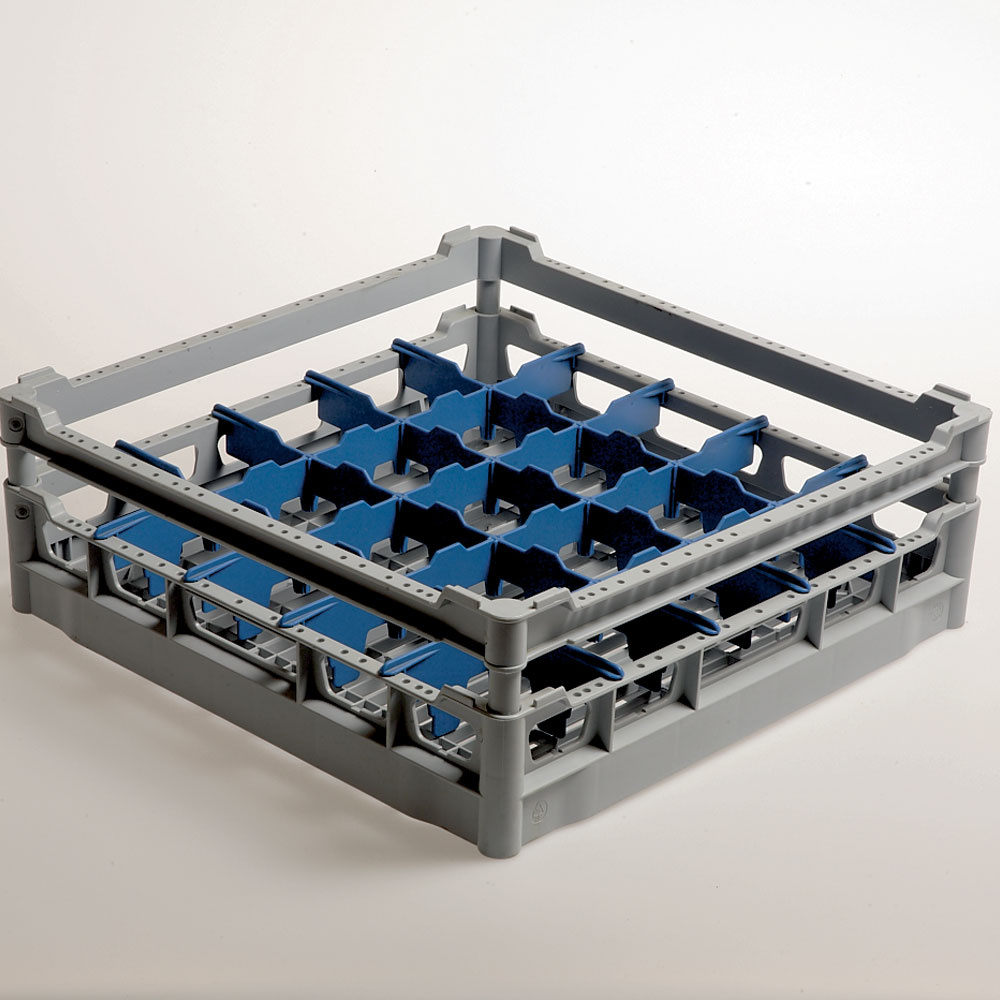 Cesta 25 vasos Ø 90 mm, h130, Polyprop.