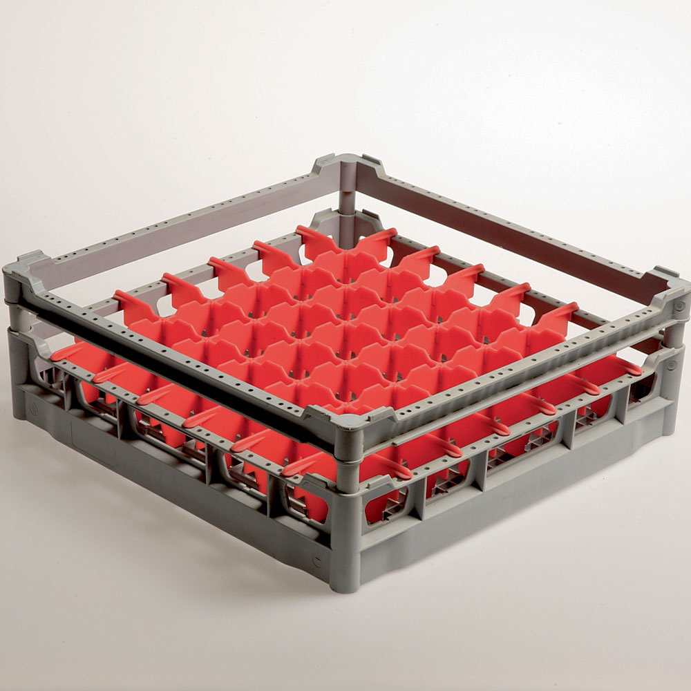 Cesta 49 vasos Ø 63 mm, h130 mm, Polyprop.