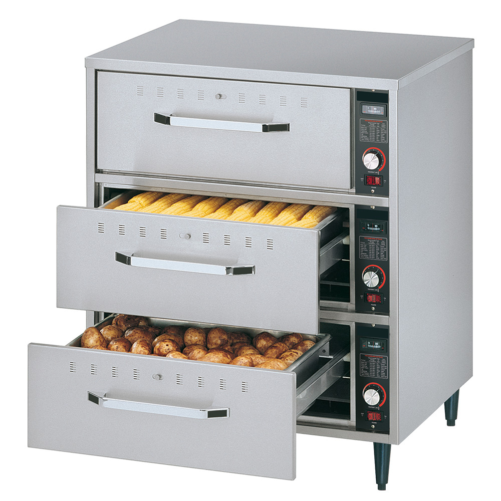 Calienta-alimentos a poner, 3 cajones (GN 1/1 - 150 mm)
