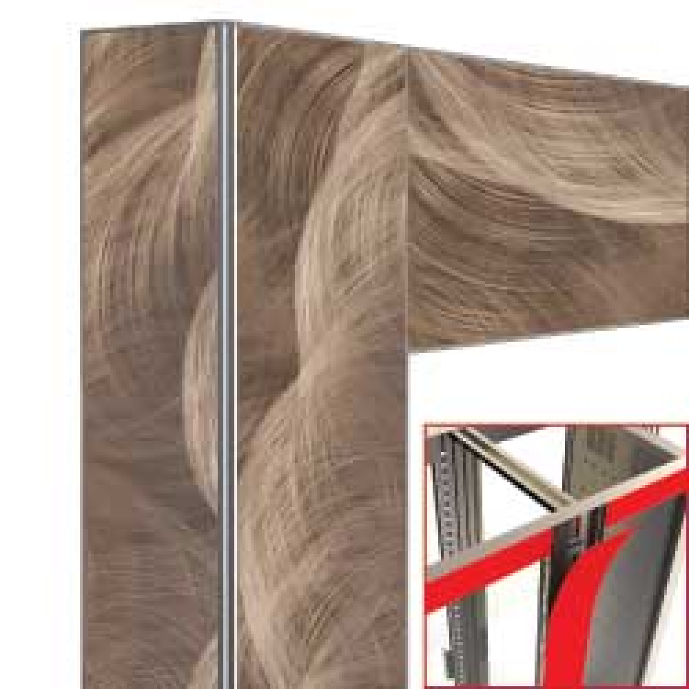 Decorazione vetrina 2x530lt rame satinato- magnetico