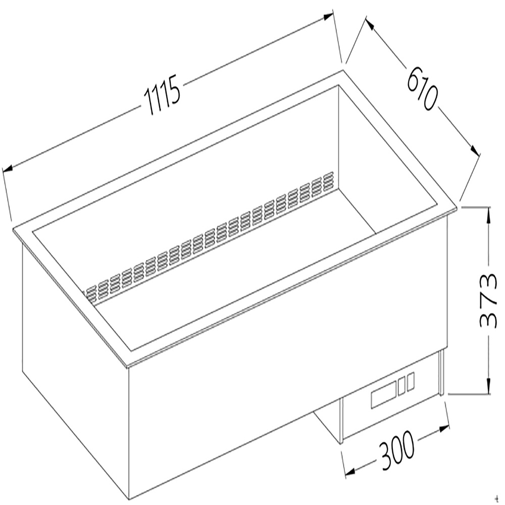 Elemento baño maría 3 GN 1/1 - a seco - ventilado