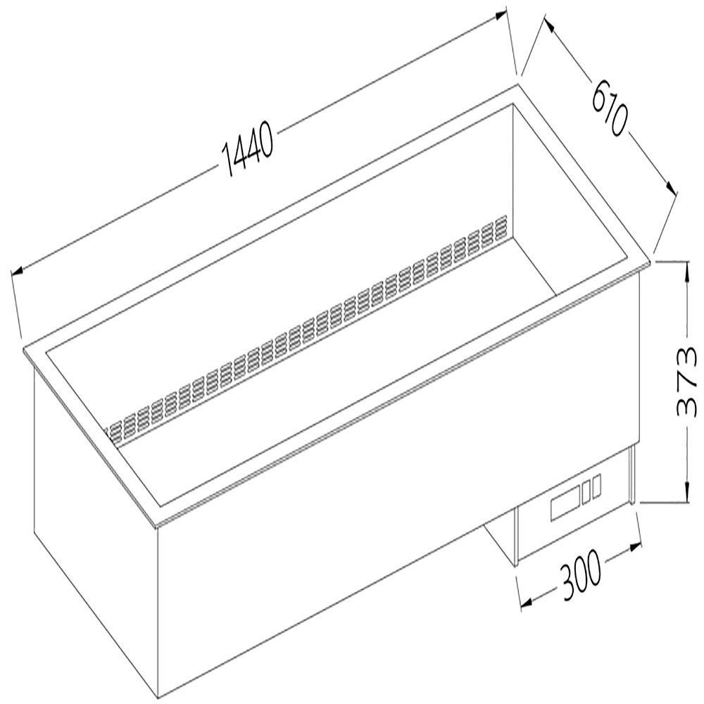 Elemento baño maría 4 GN 1/1 - a seco - ventilado