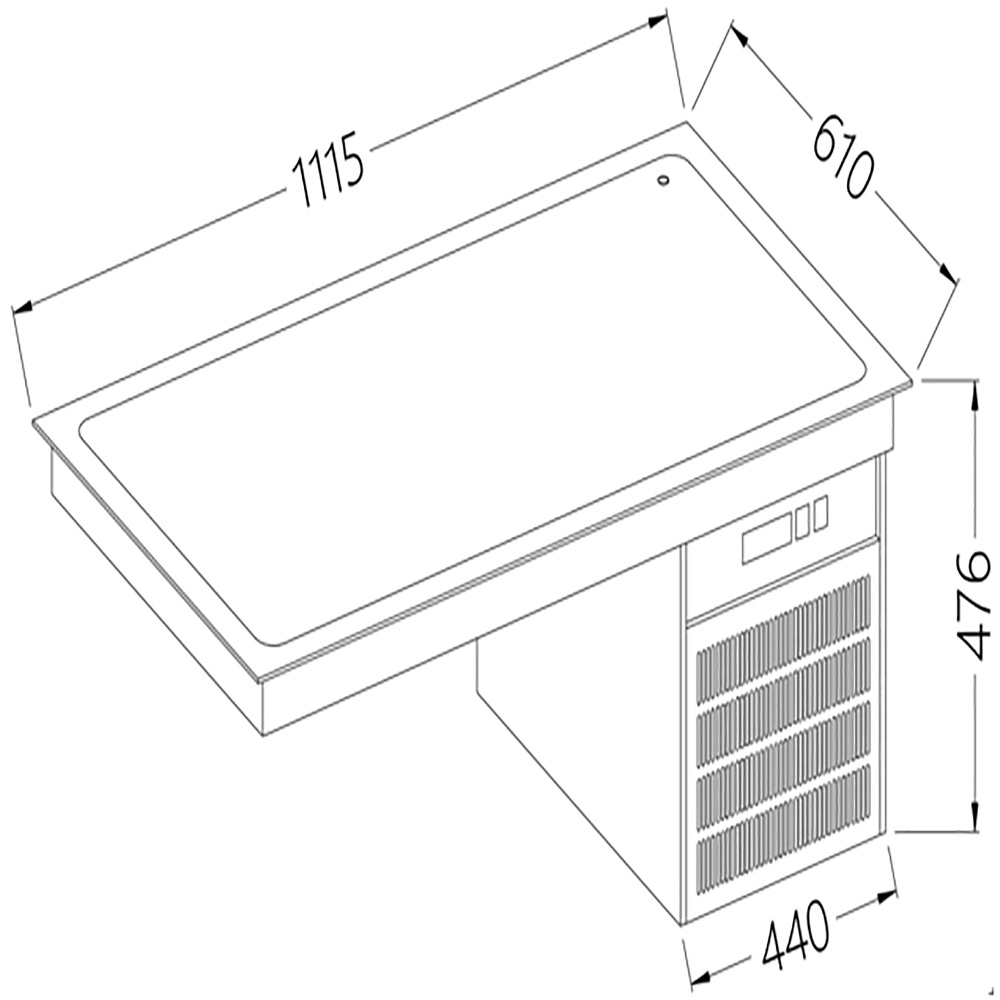 Elemento top refrigerado 3x GN 1/1