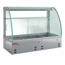 Elemento vitrina caliente, ventilada y humectante 4x GN 1/1