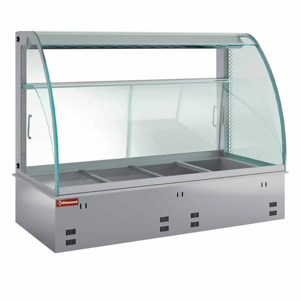 Elemento vitrina caliente, ventilada y humectante 5x GN 1/1
