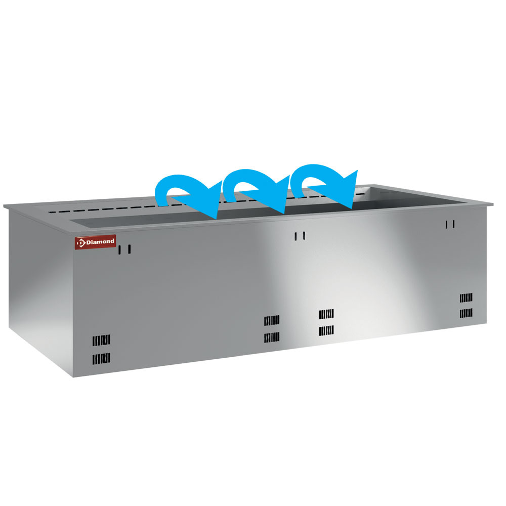 Elemento cuba refrigerada, ventilada, 3x GN 1/1 (sin unidad hermética)