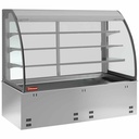 Elemento cuba y vitrina sobre 3 niveles abierta (con cortina), refrigeradas, ventiladas, 5x GN 1/1 (sin unidad hermética)