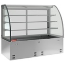 Elemento cuba y vitrina sobre 3 niveles cerrada, refrigeradas, ventiladas, 5x GN 1/1 (sin unidad hermética)