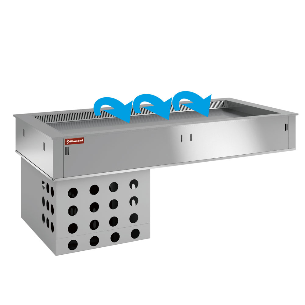 Elemento top refrigerado, ventilado, 5x GN 1/1