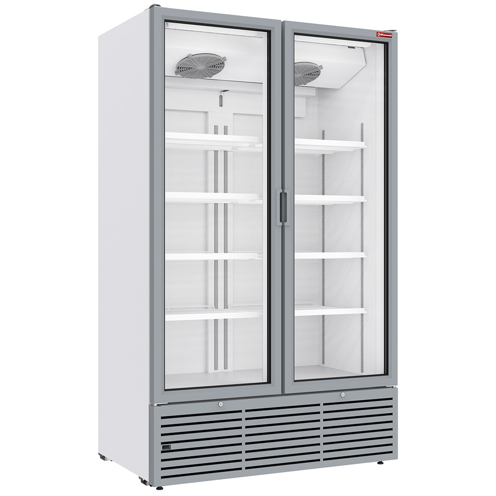 Vitrina refrigerada positiva 1142 litros, 2 puertas batientes - BLANCA 
