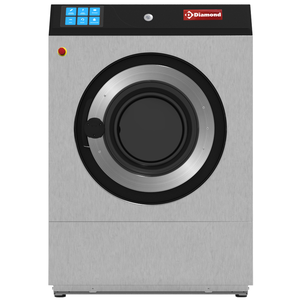 Lavadora fixa "inox" 23 kg, con TOUCH SCREEN