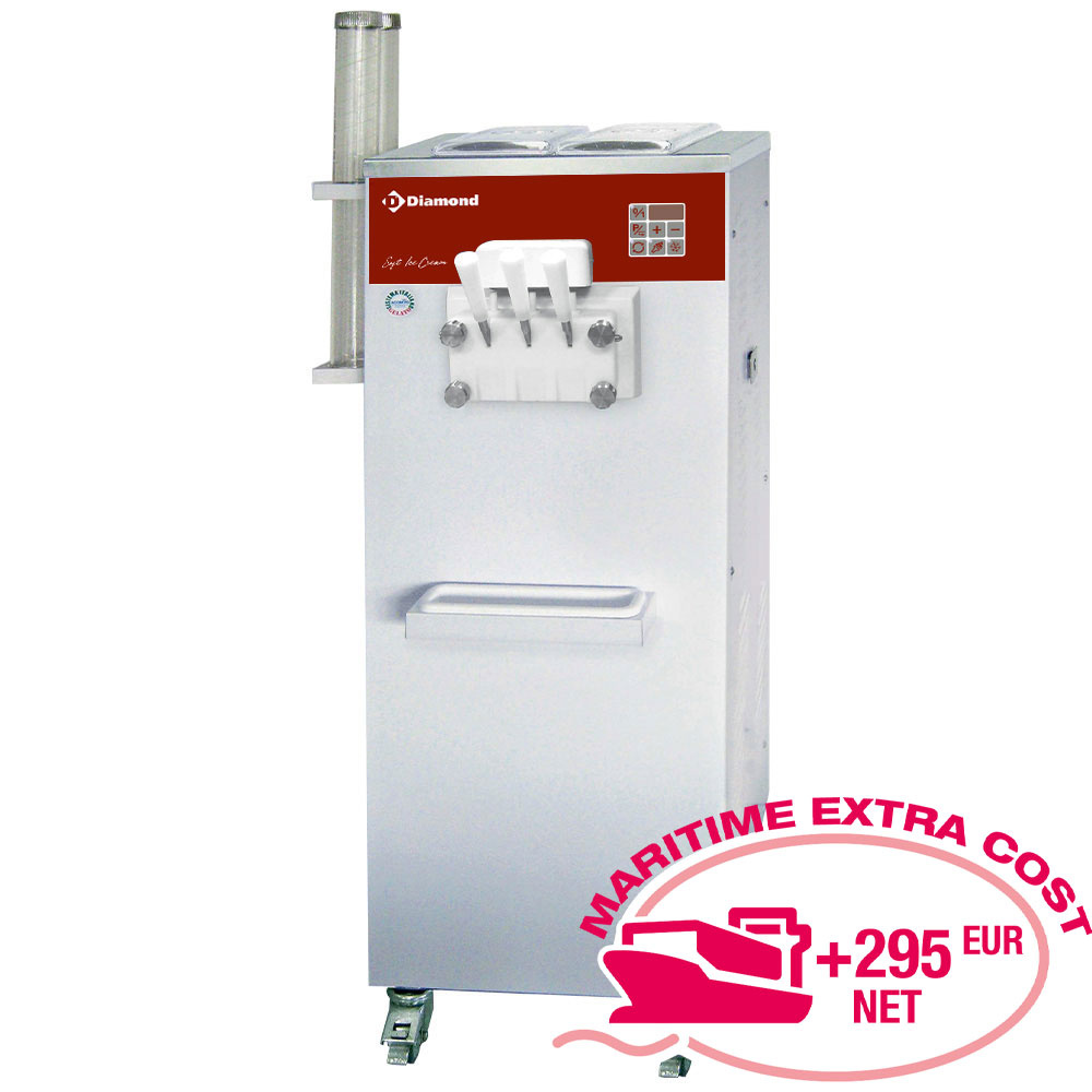 Máquina soft ice-cream, 2 gustos + empenachador, 30 Kg/h, condensador de aire