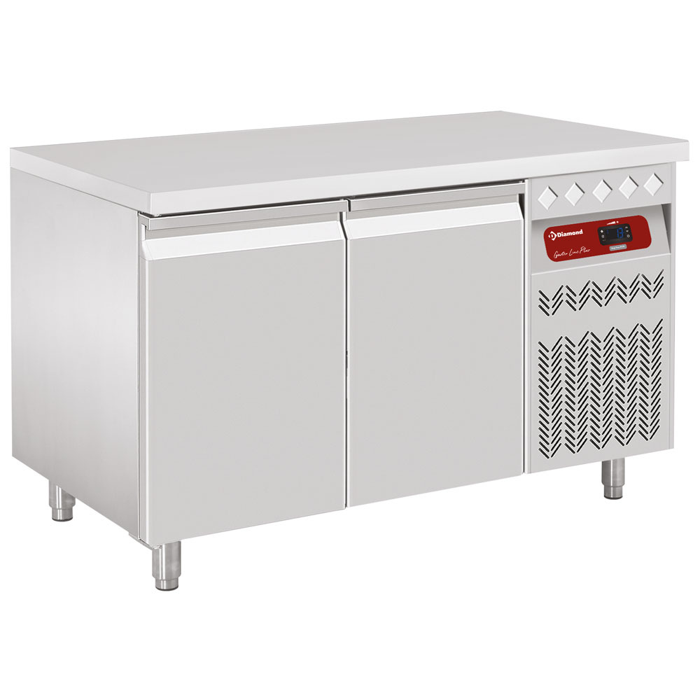 Mesa frigorífica ventilada, 2 puertas GN 1/1, 260 Lit.