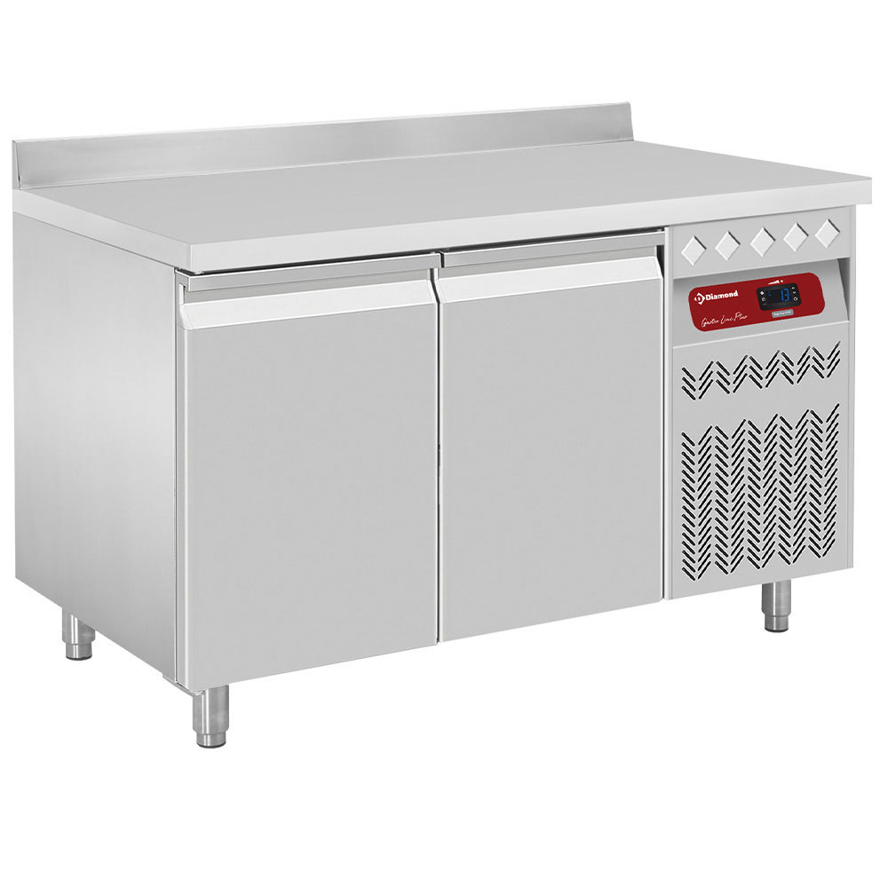 Mesa frigorífica "mural" ventilada, 2 puertas GN 1/1, 260 litros